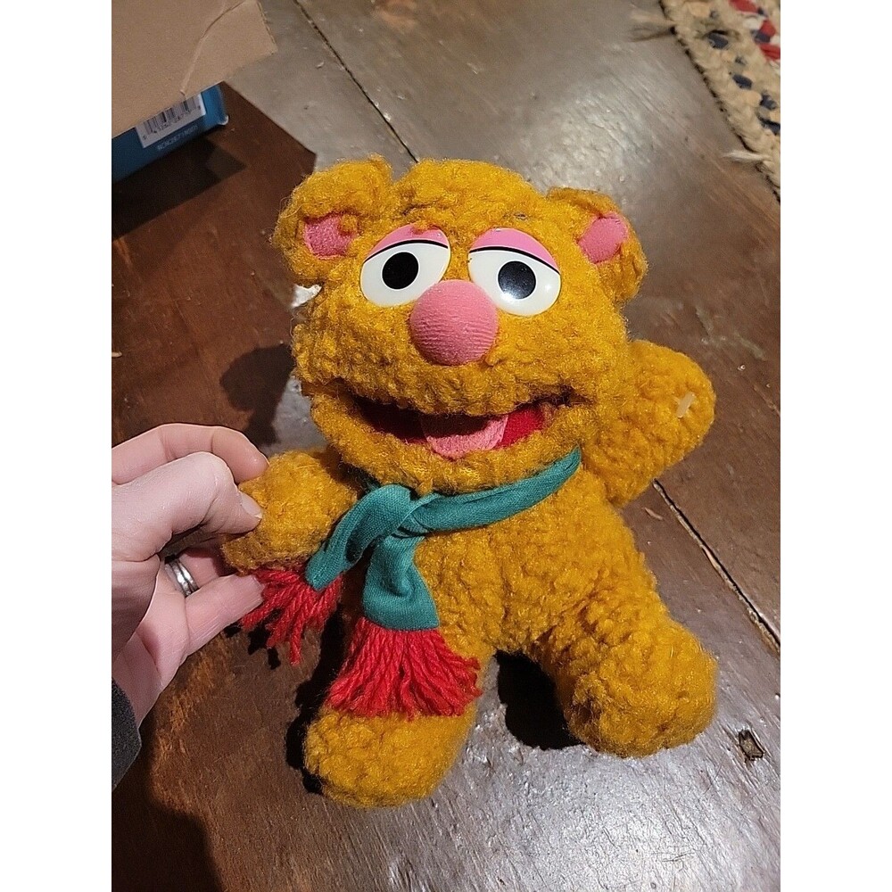 The Muppets Baby Fozzie Bear Christmas Plush 8 inch 1987 Vintage Winter